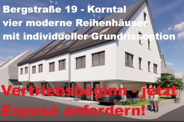 Korntal, Bergstraße 19 - 4 Reihenhäuser